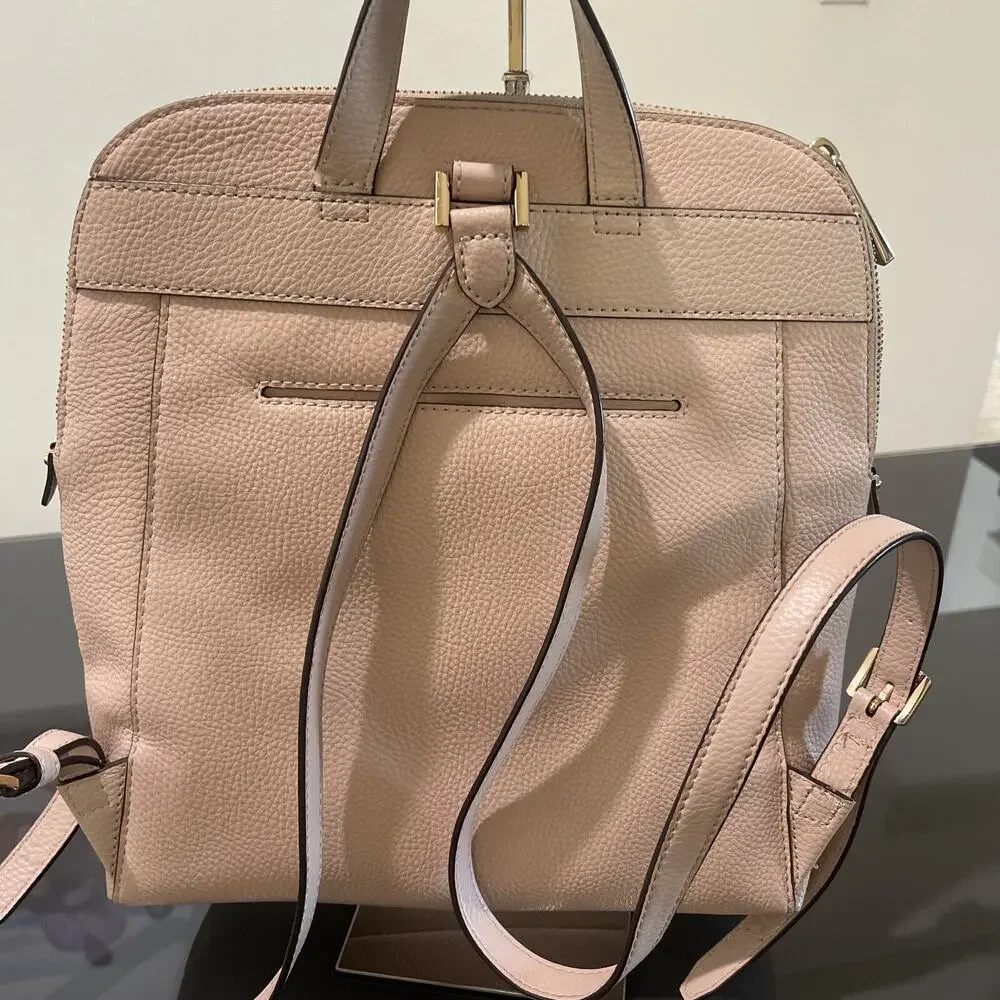 Michael Kors Rhea Pink Soft Pebbled Leather Backpack